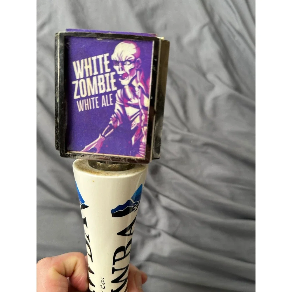 Catawba Brewing Co White Zombie White Ale Beer Tap Handle 3-Sided Zombie Graphic